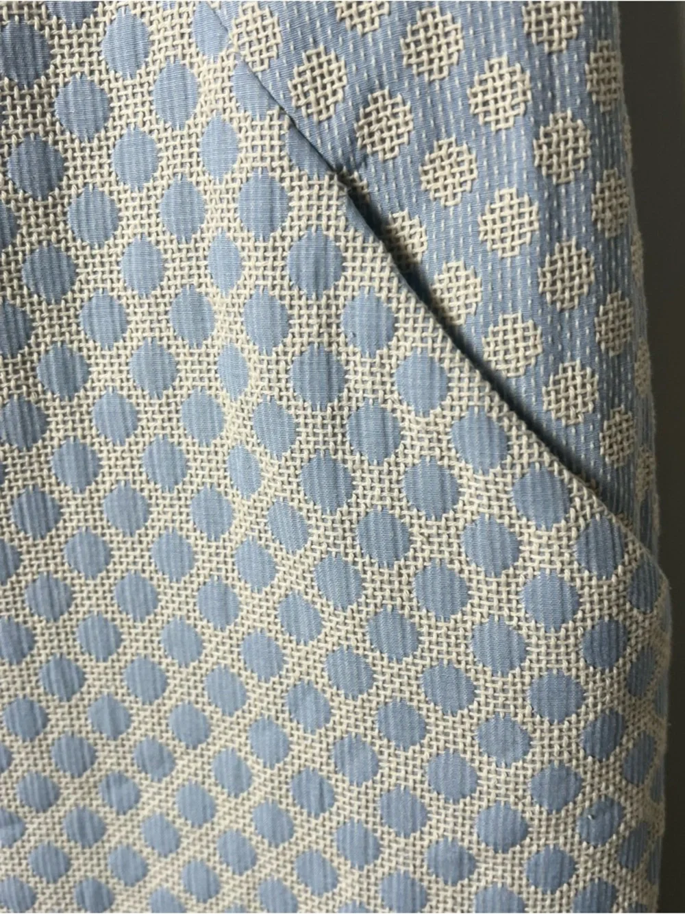 Brooks Brothers - Women’s Jacquard Dot Sheath Midi Dress Blue Cream Lined Sz 14‎